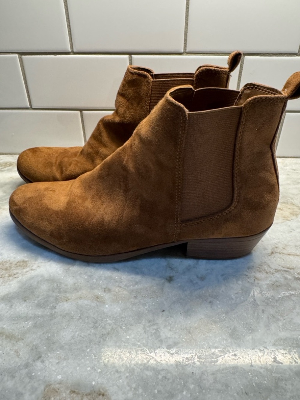 Dunes Jagger Chelsea Boots Cognac Size 10M